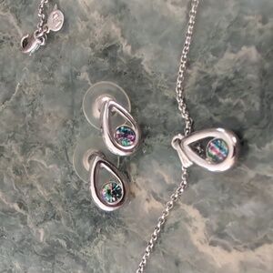 Luca + Danni Silver Necklace with Multicolor Gem